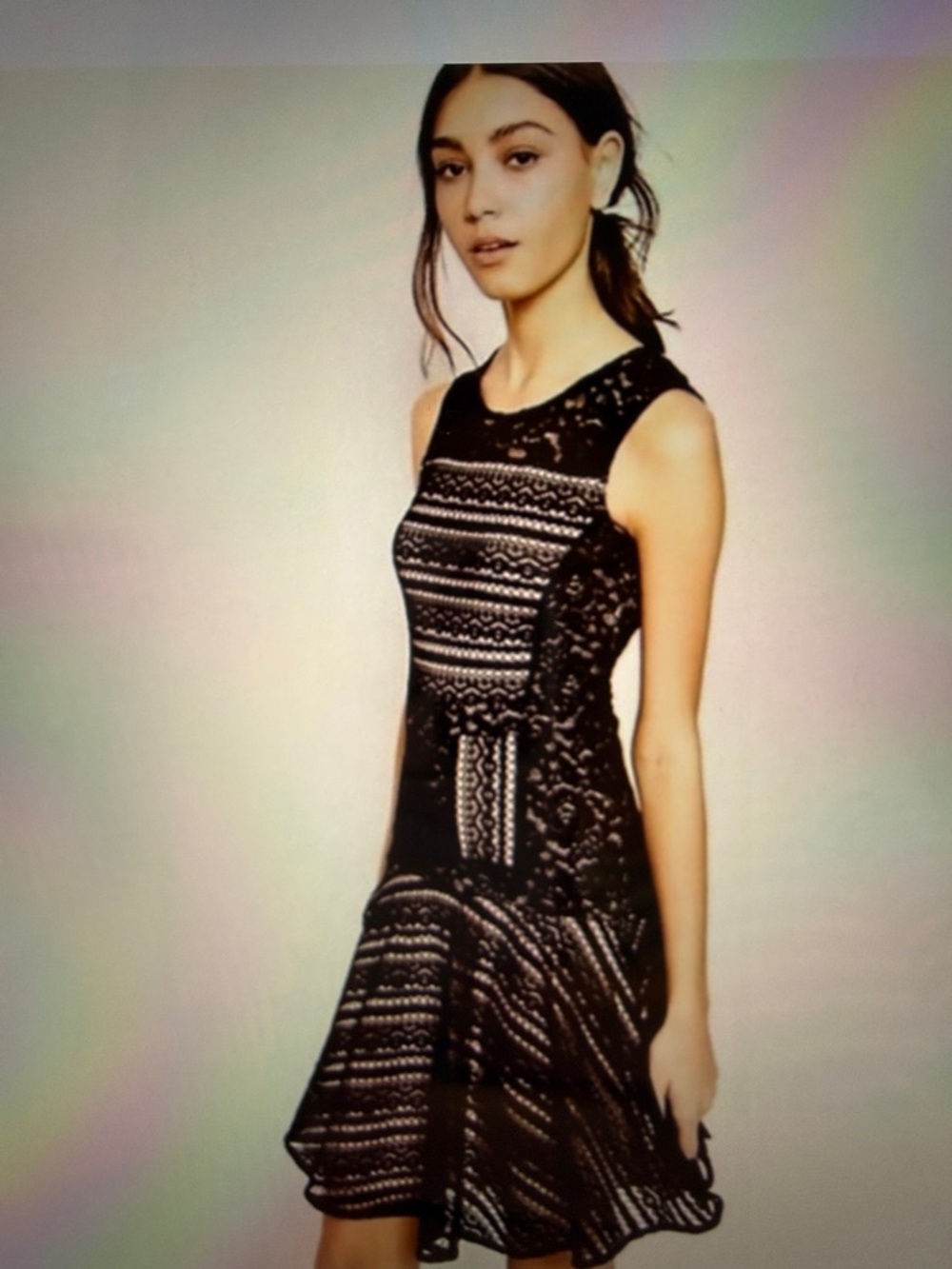 BCBGMAXAZRIA black lace Jalina dress